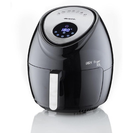 Ariete Air Fryer XXL 4618, Hot Air Fryer 7 Liter, 60-Minute Timer, LCD and Touchscreen with 7 Cooking Levels, Maximum Temperature 200° C, Capacity 2.5Kg, 1800W, Black Black