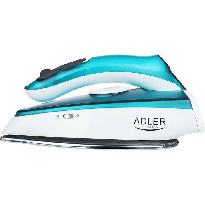 Подорожній праска Adler Europe Mini 1700W з нержавіючою підошвою, 60 мл резервуар та 1,94 м кабелем