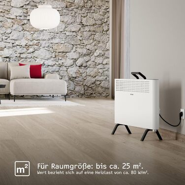 Електричний конвекторний обігрівач Stiebel Eltron 2 kW, для площі 25 м², з регулюванням, на роликах, TÜV-сертифікований, енергозберігаючий, 204450