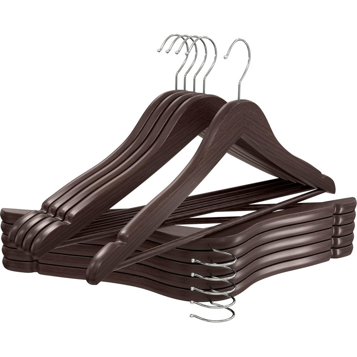 Набір вішалок для штанів та одягу Utopia Home (20 шт.) з дерев'яними поперечинами, білі