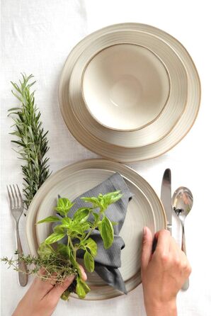 Набір посуду MÄSER Nottingham Vintage для 4 осіб (20 предметів), бежевий, кераміка