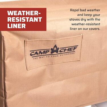 Чохол Camp Chef для двопальникової газової плити, терасна захисна накидка для кемпінгу, для приготування їжі на відкритому повітрі, захист від негоди