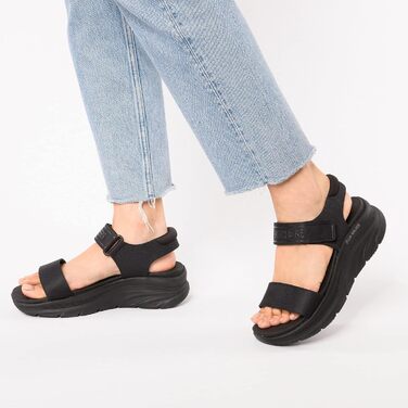 Skechers D'Lux Walker New Block: жіночі сандалі Skechers, чорні, сітка, 40 EU