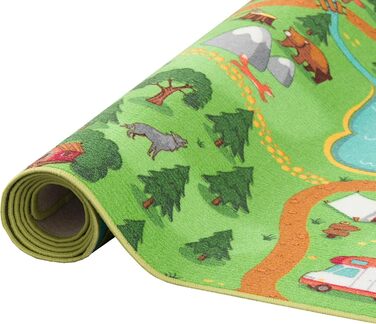 Дитячий килим Snapstyle для ігор, 200x300 см, прямокутний, з малюнком дороги, міцний та простий у догляді для дитячої кімнати та кемпінгу