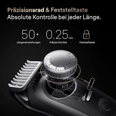 Триммер для бороди Braun Series 9 BT9565: професійний набір 14 насадок, титанове лезо, акумулятор до 180 хв, водонепроникний, 52 налаштування довжини