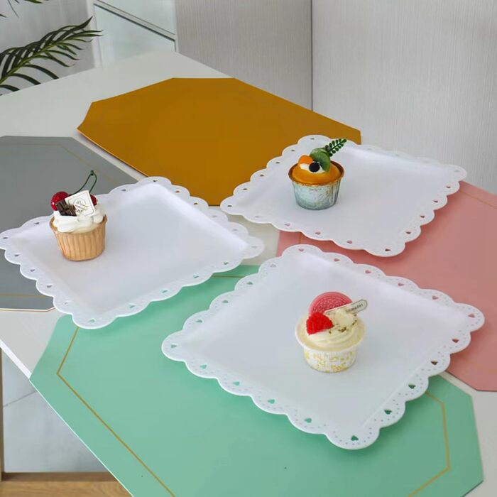 Підставка для тістечок Wagoodter 3 яруси, для тортів, десертів, на весілля, день народження, чаювання (біла)