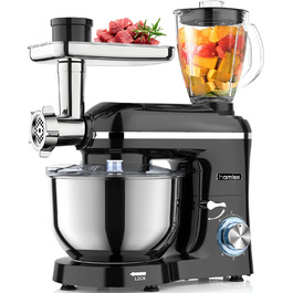 Homlee 3-in-1 Kitchen Machine with 1800W Power - Food Processor, Mixer, Meat Grinder & Juicer with 5.5L Stainless Steel Bowl
