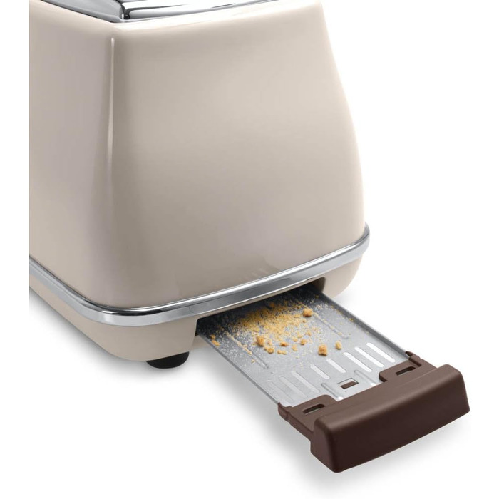 Тостер De'Longhi Icona Vintage CTOV 2103.GR: 2 слоти, підставка для бургерів, 6 рівнів підсмажування, розморожування та підігріву, з нержавіючої сталі, зелений, ретро-дизайн