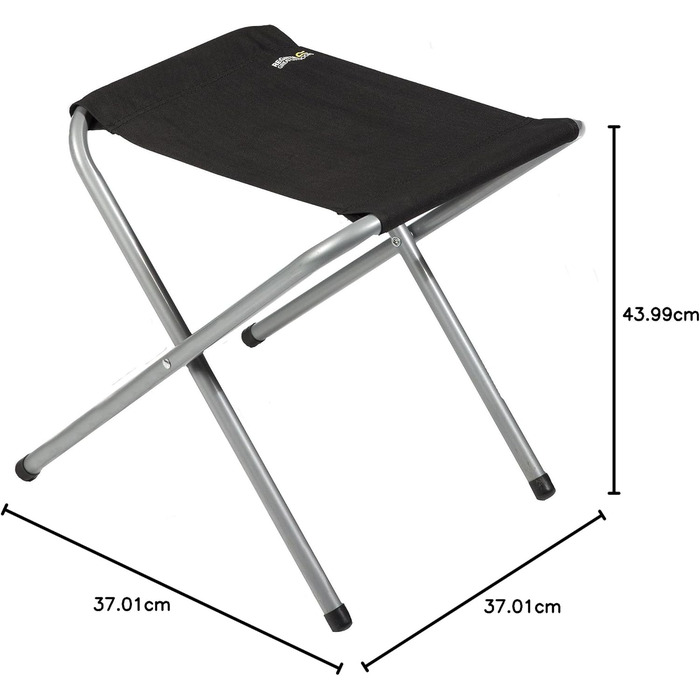 Складаний стільчик Regatta Neu Schwarz - легкий, для кемпінгу та піших прогулянок, чорний/сірий
