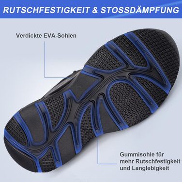 Чоловічі робочі черевики з металевим носком, неслизькі, чорні, 41 EU