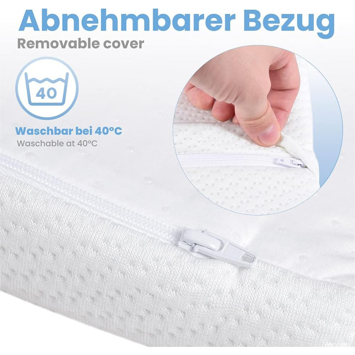 Dailydream viscoelastic mattress topper “Model Kids M” with memory foam effect, 140x70x5cm, “Standard” edition