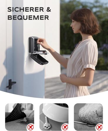 Шлюзовий сейф Mohard з кодовим замком для кріплення на стіні, 12-позиційний, велика місткість, вологостійкий, для дому, офісу, гаража