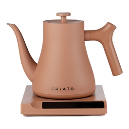 Електричний чайник CHiATO flowPLAY Classic 1000 Вт, 0,6 л, бежевий/коричневий