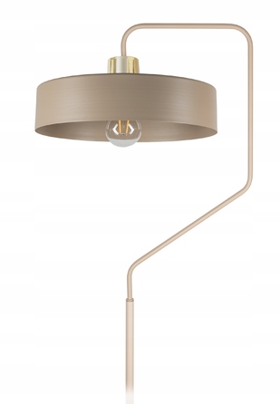 Підлоговий світильник Glimex Modern E27 60 Вт, бежевий, золотий