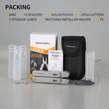 Roxon S804 Flex Multi-tool Open-Source Modular Design and customizable multi-tool for everyday carry (EDC), hobbies, and outdoor use