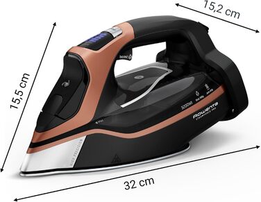 Rowenta Steamforce Pro: Пароочищувач для одягу, 3200 Вт, 75 г/хв, Anti-Kalk, чорний/мідний, DW9520D1