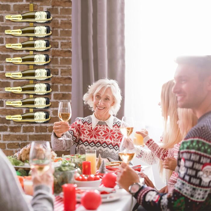 Настінна вітрина для вина на 8 пляшок з металу - зручний органайзер для зберігання вина