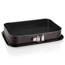 Форма для випічки прямокутна Grizzly Springform 35x24 см з антипригарним покриттям та захистом від протікання, чорна