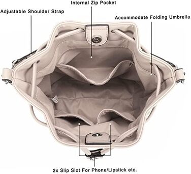 Сумка жіноча AFKOMST бежева: легка сумка на плече, велика м'яка сумка-шопер з двома ремінцями