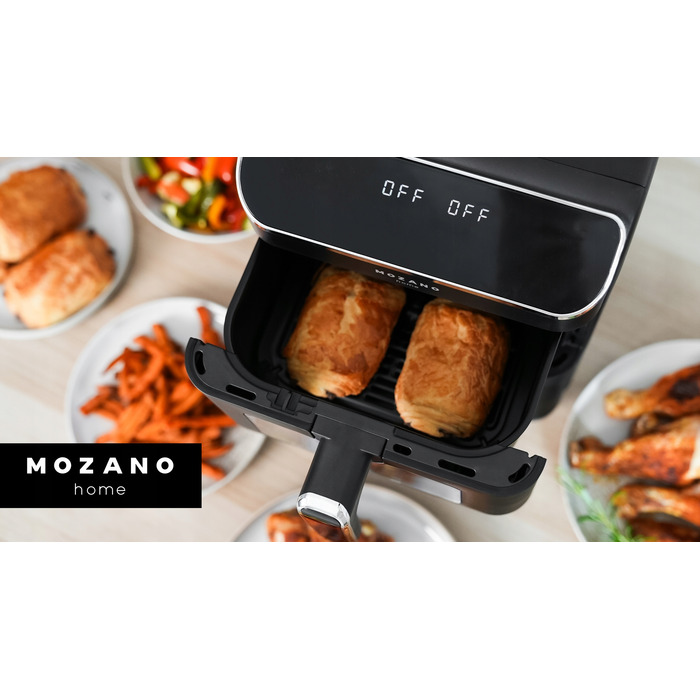 Вертикальна двокамерна аерофритюрниця 11л Air Fryer 2800W, 12 режимів