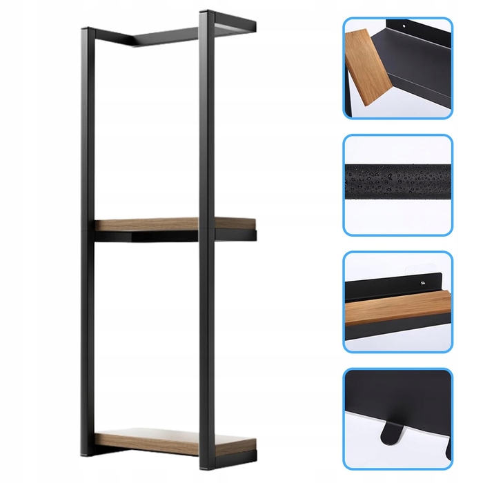 Двоярусний настінний рушникотримач для ванної кімнати, сучасний мінімалізм