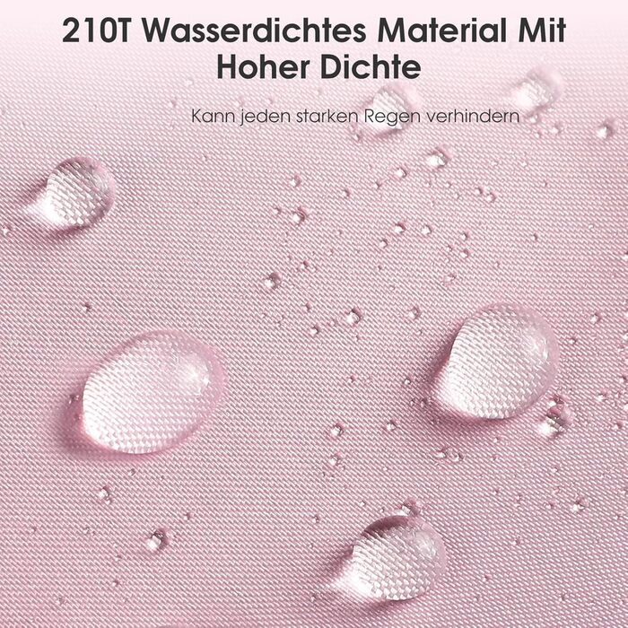 Вітростійкий та водонепроникний парасолька Schutz з автоматичним відкриванням, 12 спиць, компактний та стабільний, для жінок та чоловіків, рожевий