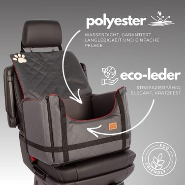 Автомобільний лежак для собак Golden Dog - переноска, автокрісло, лежак для собак, сірий, 52x44x33 см