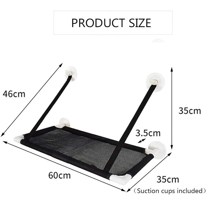 Гніздо для кота на вікно, гамак для котів, підвісна лежанка на крізь, вантажопідйомність до 10 кг