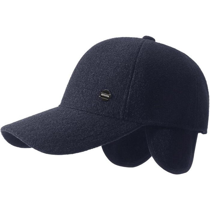 Кепка YAMEE для чоловіків, зимова бейсболка з відкидним навушником, тепла шапка-кепка, універсальний розмір (2361*ДНК)