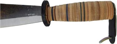 SHW-FIRE Schweizer Gertel Hippe Gertl Garden Knife Steel Leather Handle Hand Protection 43cm