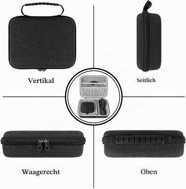 Жорсткий захисний кейс-чохол Geekria для Apple TV 4K (2024, 2022, 2021) та Siri Remote, темно-сірий