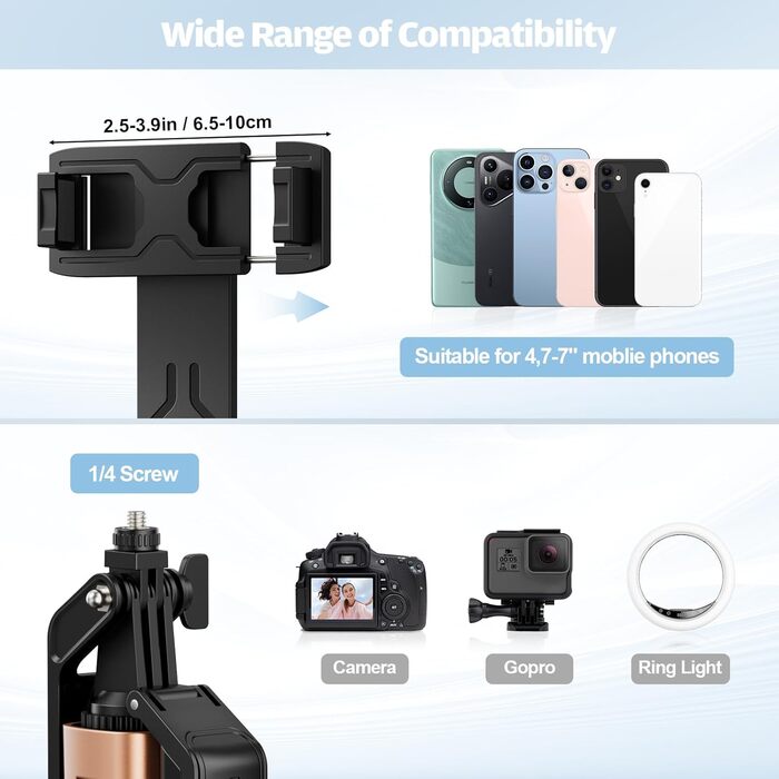 Avaspot штатив-селфістик 180,3 см з LED-підсвічуванням та пультом ДУ – для iPhone, Android, GoPro, камер