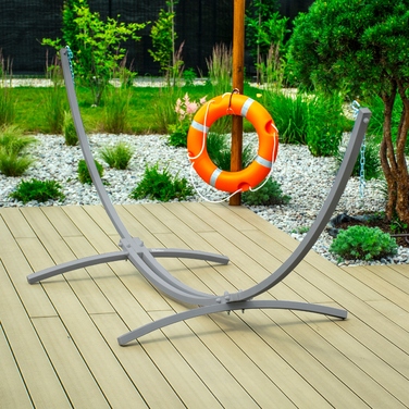 Стійка для гамака Go Garden 2в1, сіра, макс. навантаження 250 кг