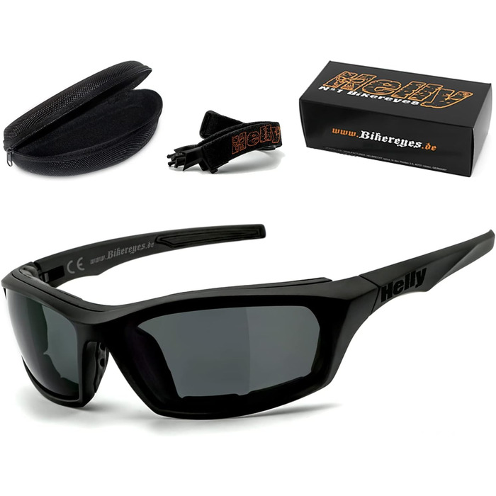 HELLY® No.1 Bikereyes – Мотокросові окуляри, багатофункціональні, захисні, протизапотівальні, вітрозахисні, HLT® пластик, стандарт DIN EN 166, дужки та ремінець, i-stealth