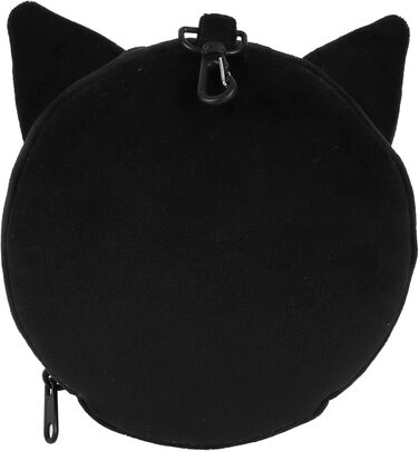 I-TOTAL® - Pillow with Sleep Mask, Locking Pillow with Hook for Travel (BLACK CAT)