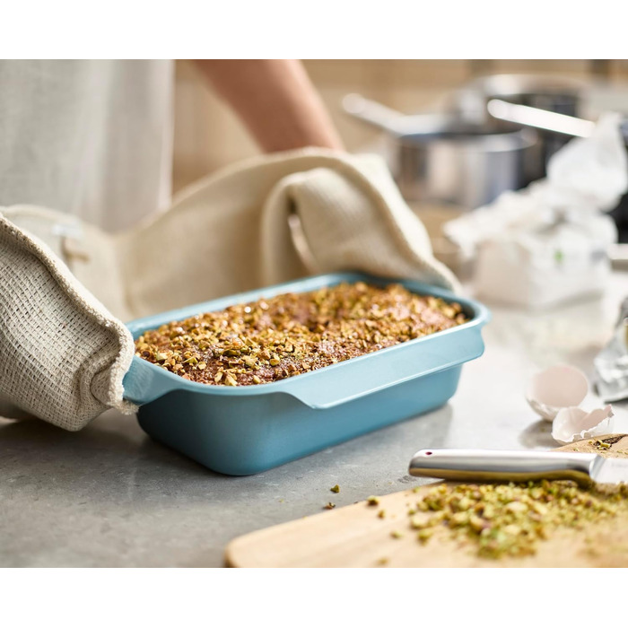 Joseph Nest Bake Non-Stick Loaf Pan 19 x 30 x 7 cm, Carbon Steel, Easy-Release Handles, Stackable, Space-Saving Design, 2lb