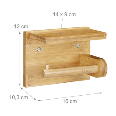 Relaxdays Toilet Paper Holder with Shelf