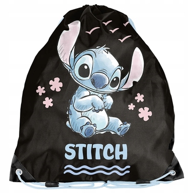 Великий багатокамерний шкільний рюкзак Paso Lilo & Stitch, чорний з синім