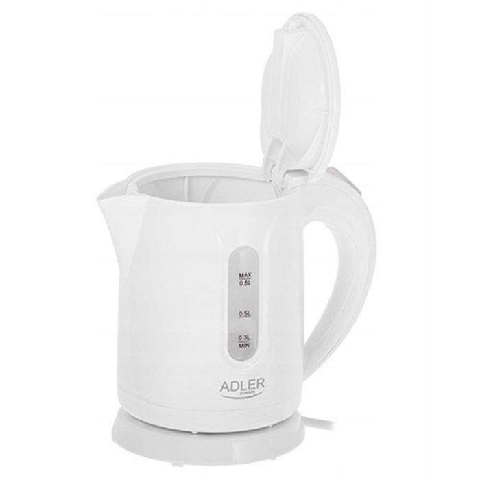 Електричний чайник Adler AD1371W, 850 Вт, 0,8 л, білий