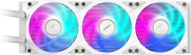 Водяне охолодження CPU GIGABYTE AORUS WATERFORCE II 360 Ice AIO з LCD-дисплеєм - 3x120mm RGB вентилятори, сумісність Intel LGA 1851 та AMD AM5, білий корпус
