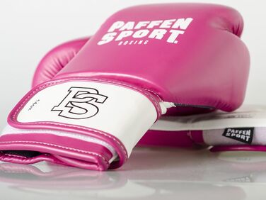 Боксерські рукавички Paffen Sport FIT з дихаючою сіткою на долоні для боксу, кікбоксингу, муай-тай, K1 та інших єдиноборств, рожевий/білий, 8 UZ