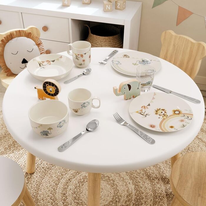 Набір дитячого посуду Villeroy & Boch Boho Kids 'Roar like a lion' (4 шт.) з нержавіючої сталі, для дітей