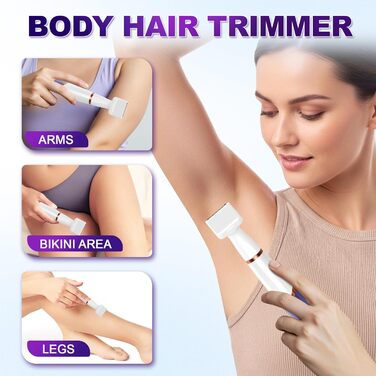 Електричний жіночий триммер 4-в-1: для тіла, обличчя, носа та бікіні. USB