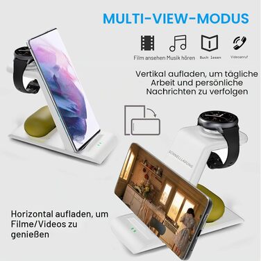 Бездротовий зарядний пристрій 3 в 1 SPGUARD для Samsung Galaxy Watch 8/7/6/5, Galaxy S26 Ultra/S26+/S26, Z Fold 7/Z Flip 7 та Galaxy Buds 4 Pro/3