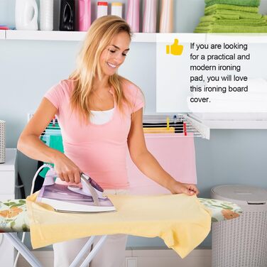 Покриття для прасувальної дошки Philorn 120x40 см для парогенератора, з тепловим відбиттям та функцією швидкої прасування, з сіткою та гумкою, підходить для прасувальних дошок 38-45 см x 130-140 см (світло-зелений)