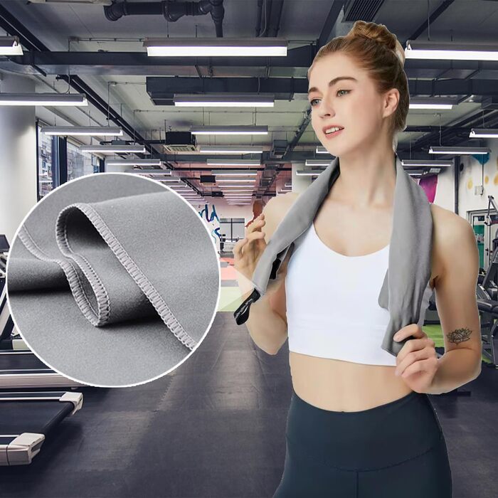 Рушники з мікрофібри для пляжу, сауни, фітнесу та йоги (2 шт. 180x80см + 80x40см)