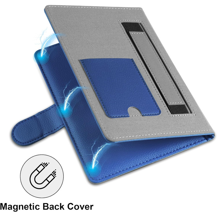 Чохол для електронного читача 6-7 дюймів: Pocketbook, Tolino, Sony, Kindle, Kobo. Захисний чохол з екошкіри, зелений (блакитний)