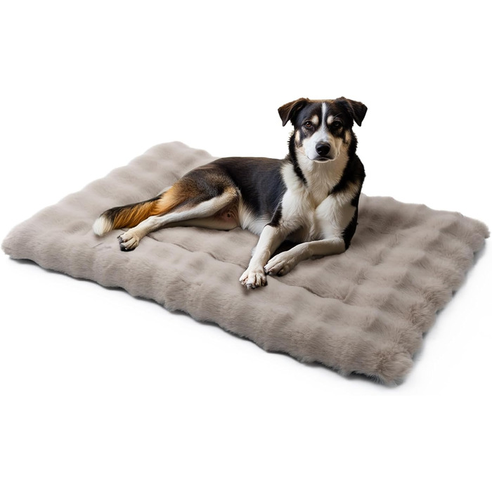 М'який килимок для собак Mora Pets: неслизький, миючий, 76 x 48 см (L-91x60.5 см), коричневий