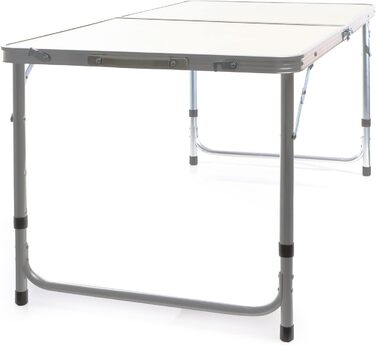 Зручний складаний туристичний стіл з регулюванням висоти 54/61/70 см. Алюмінієвий каркас, стільниця з МДФ, портативний, багатофункціональний, буфетний, для кемпінгу, саду та відпочинку (120x60x70 см)