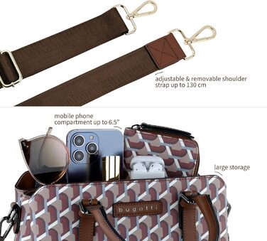 Сумка жіноча Bugatti Ella середнього розміру, штучна шкіра (Oyard) - боулінг